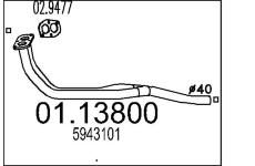 Výfuková trubka MTS 01.13800