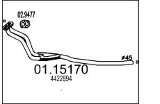 Výfuková trubka MTS 01.15170