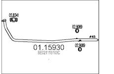 Výfuková trubka MTS 01.15930