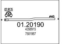 Výfuková trubka MTS 01.20190