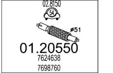 Prużný díl výfuku MTS 01.20550