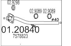 Výfuková trubka MTS 01.20840