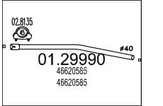 Výfuková trubka MTS 01.29990