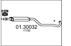 Predni tlumic vyfuku MTS 01.30032