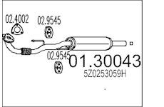 Predni tlumic vyfuku MTS 01.30043