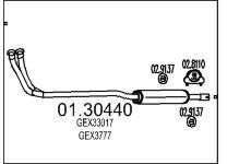 Predni tlumic vyfuku MTS 01.30440