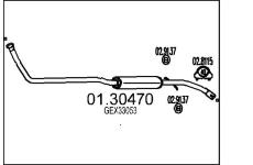 Predni tlumic vyfuku MTS 01.30470