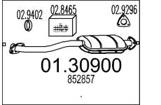 Predni tlumic vyfuku MTS 01.30900