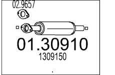 Predni tlumic vyfuku MTS 01.30910