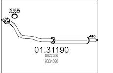 Predni tlumic vyfuku MTS 01.31190