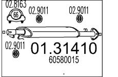 Predni tlumic vyfuku MTS 01.31410