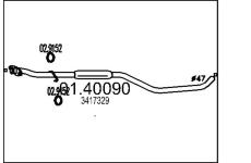 Výfuková trubka MTS 01.40090