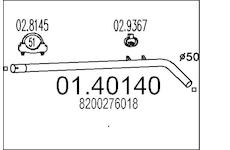Výfuková trubka MTS 01.40140