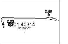 Výfuková trubka MTS 01.40314