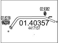 Výfuková trubka MTS 01.40357