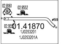 Výfuková trubka MTS 01.41870