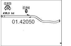Výfuková trubka MTS 01.42050