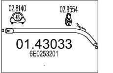 Výfuková trubka MTS 01.43033