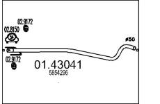 Výfuková trubka MTS 01.43041