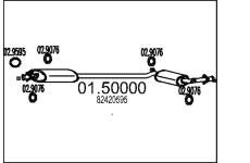 Střední tlumič výfuku MTS 01.50000