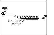 Stredni tlumic vyfuku MTS 01.50012