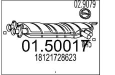 Střední tlumič výfuku MTS 01.50017