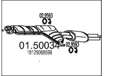 Střední tlumič výfuku MTS 01.50034