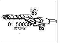 Střední tlumič výfuku MTS 01.50035