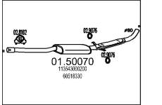 Střední tlumič výfuku MTS 01.50070