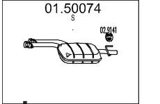 Střední tlumič výfuku MTS 01.50074