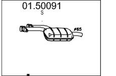 Střední tlumič výfuku MTS 01.50091