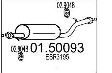 Střední tlumič výfuku MTS 01.50093