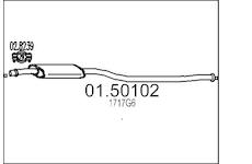 Střední tlumič výfuku MTS 01.50102