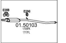 Střední tlumič výfuku MTS 01.50103