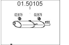 Střední tlumič výfuku MTS 01.50105