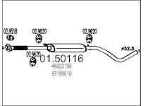 Střední tlumič výfuku MTS 01.50116