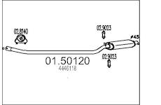 Střední tlumič výfuku MTS 01.50120