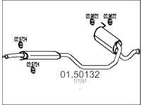 Střední tlumič výfuku MTS 01.50132
