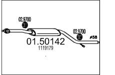 Zadní tlumič výfuku MTS 01.50142