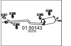 Střední tlumič výfuku MTS 01.50143