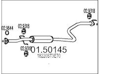 Střední tlumič výfuku MTS 01.50145