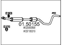 Střední tlumič výfuku MTS 01.50155