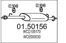 Střední tlumič výfuku MTS 01.50156