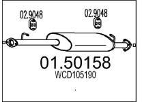 Střední tlumič výfuku MTS 01.50158