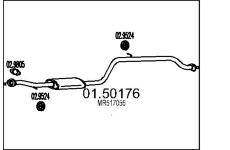 Střední tlumič výfuku MTS 01.50176