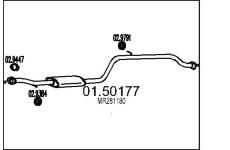 Střední tlumič výfuku MTS 01.50177