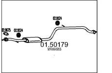Střední tlumič výfuku MTS 01.50179