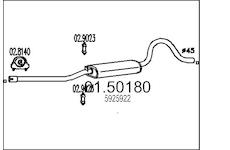 Střední tlumič výfuku MTS 01.50180