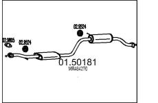 Střední tlumič výfuku MTS 01.50181