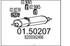 Stredni tlumic vyfuku MTS 01.50207